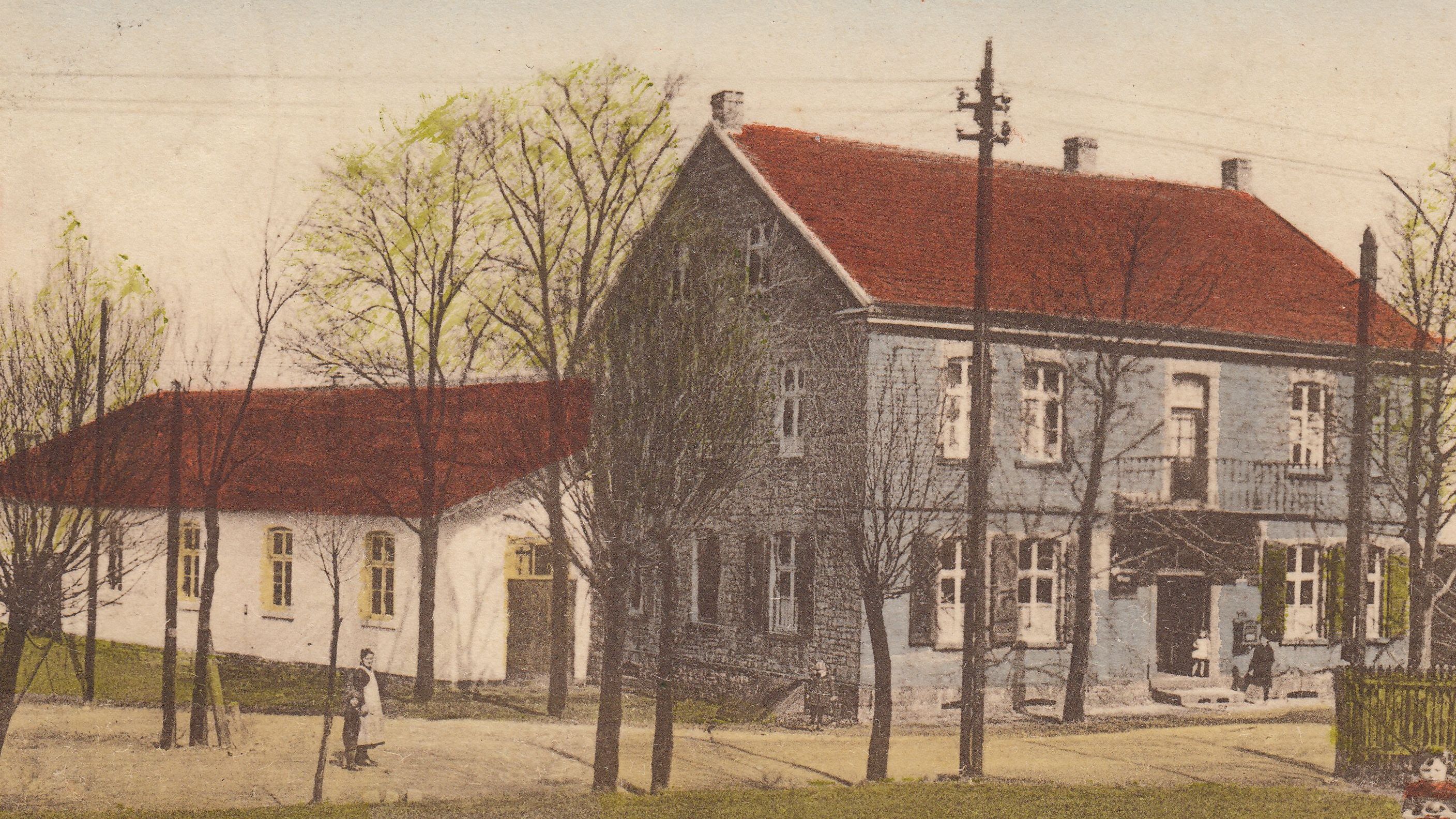 Am Beginn der Surkenstraße: die Wirtschaft von Emil Rumberg, Ende der 1920er Jahre (Restaurant zur Post)
