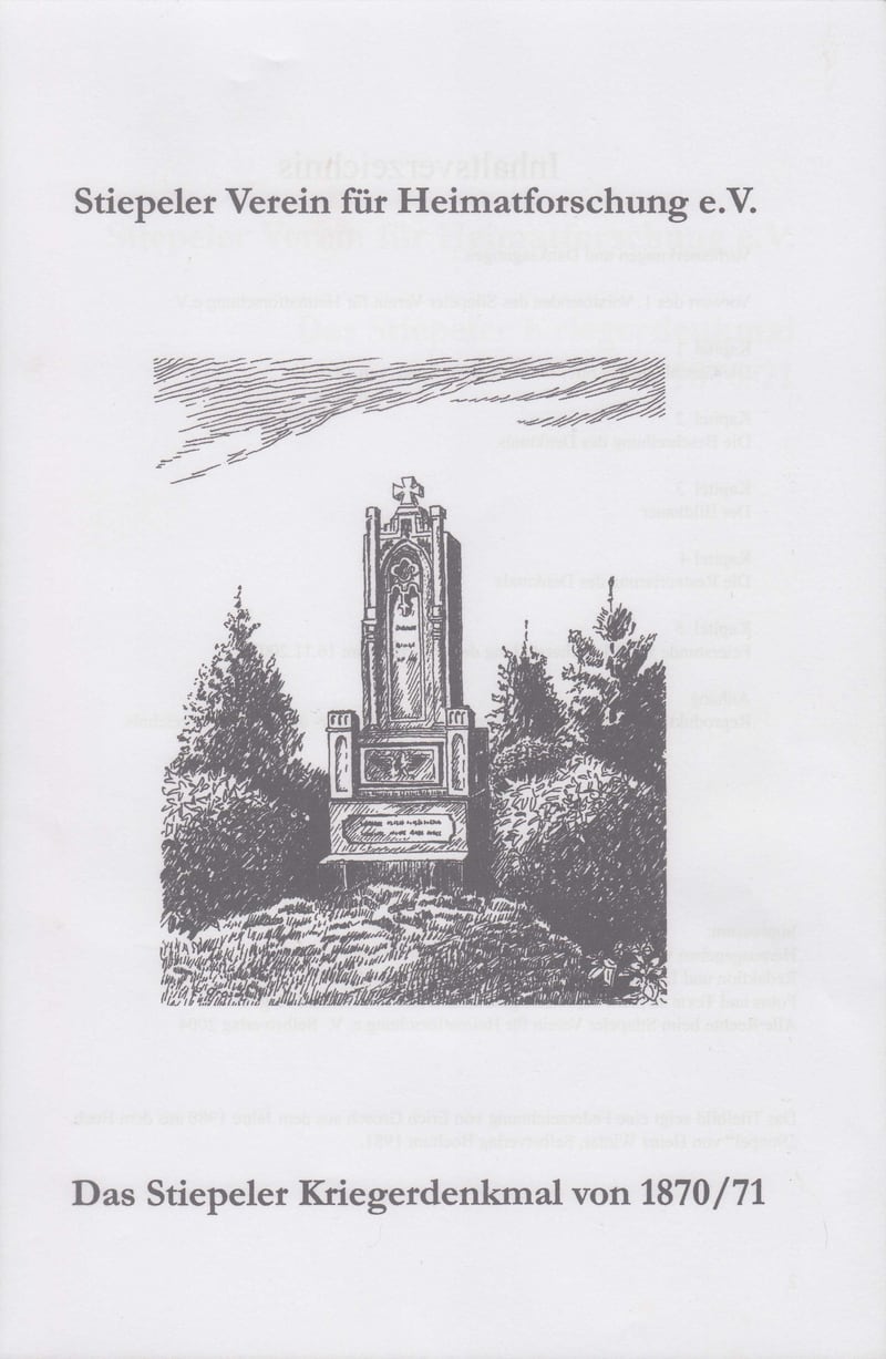 Umschlag: Das Stiepeler Kriegerdenkmal von 1870/71