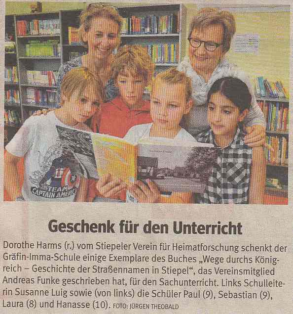 WAZ 29.06.2017: Buchspende