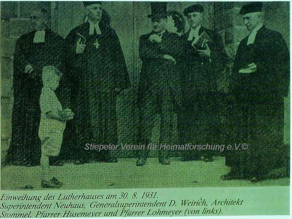 Lutherhaus: Einweihung August 1931