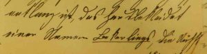 Zitat des Ortsvorstehers Sondermann 1890