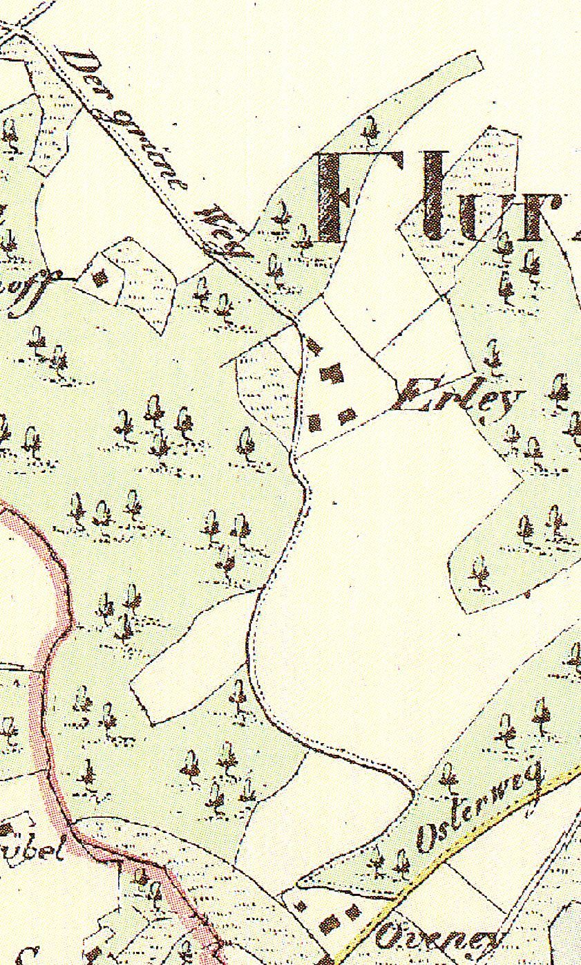 Grüner Weg: Preußischen Gemeindekarte von 1824